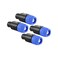 GLS Audio Speaker Plug Twist Lock 4 Pole Speaker Plug Compatible with Neutrik Speakon NL4FC, NL4FX, NLT4X, NL2FC - 4 Pack