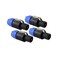GLS Audio Speaker Plug Twist Lock 4 Pole Speaker Plug Compatible with Neutrik Speakon NL4FC, NL4FX, NLT4X, NL2FC - 4 Pack