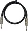 GLS Audio 3 feet Speaker Cable 12AWG Patch Cords - 3 ft 1/4" to 1/4" Professional Speaker Cables Black 12 Gauge Wire - Pro 3' Phono 6.3mm Cord 12G - Single