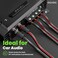 GearIT Speaker Wire Audio Cable CCA 2x1.5mm&le; (60.96 Meters - Black) Copper Clad Aluminum - Great for Hi-Fi Home Theater and Car Speakers - 16 Gauge AWG, 200 Feet