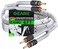 GearIT 12AWG Gauge (2 x 4mm&sup2;) Premium Heavy Duty Braided Speaker Wire (1.8 Meters / 6 Feet/White) with Dual Gold Plated Banana Plug Tips - Oxygen-free Copper (OFC) Construction