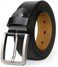 JingHao Mens Belt Big and Tall 30"-65",Genuine Leather Belts for Men,Casual Work Dress Jeans Belt,Black Brown Width 1.45" A18