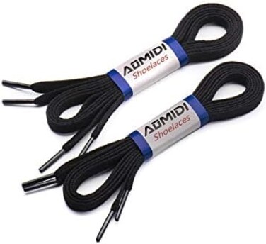 AOMIDI Flat Shoelaces (2 Pairs) - For sneakers and converse shoelaces replacements