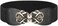 Syuer Women Stretchy Vintage Belt for Dresses Elastic Wide Waist Belt (L-XL (30"-35"), Black)