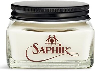 SAPHIR NOIR Medaille d'Or Pommadier Cream 75ml &ndash; Natural Cream Leather Shoe Polish, Leather Conditioner for Boots, Handbags - Neutral