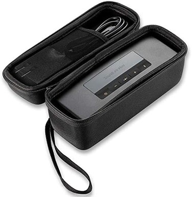 Caseling Hard Case Fits Bose soundlink Mini II (1 and 2 Gen) Portable Wireless Speaker Charger Cable and Accessories - Fits with the Bose Silicone Soft Cover - Storage Carrying Travel Bag