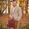 Banuce Vintage Slim Full Grains Italian Leather Briefcase for Men 14 inch Laptop Bags Business Work Bags Attache Case with Luggage Strap Brown