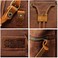 GEARONIC 21L Vintage Canvas Backpack Leather Rucksack Knapsack 15inch Laptop Tote Satchel College Shoulder Hiking Bag