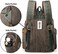 GEARONIC 21L Vintage Canvas Backpack Leather Rucksack Knapsack 15inch Laptop Tote Satchel College Shoulder Hiking Bag