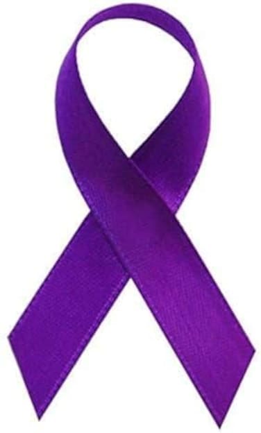 The Ribbon Factory Exclusive USA   American Made 250 Purple Satin Domestic Violence &amp; Alzheimer&rsquo;s Awareness - Bag of 250 Fabric with Safety Pins