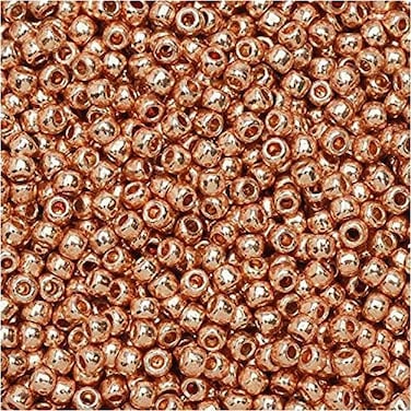 Toho TR-11-PF551/c Seed Beads, Permanent Finish Galvanized Rose Gold