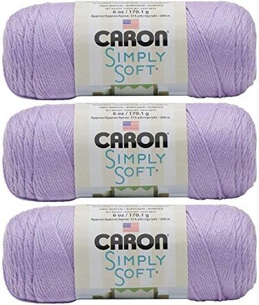 Caron Bulk Buy Caron, Simply Soft knitting yarn, 3 pieces, bone_parent #H97003-9717 Orchid