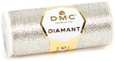 DMC Diamant Metallic Needlework Thread, 38.2-Yard, Light Silver