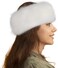 Dikoaina Womens Faux Fur Headband Winter Earwarmer Earmuff Hat Ski White