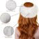 Dikoaina Womens Faux Fur Headband Winter Earwarmer Earmuff Hat Ski White