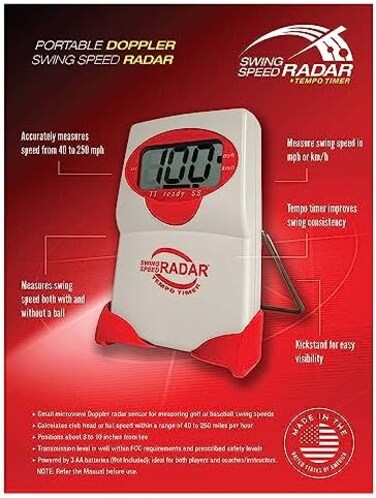 swing speed radar Achieve More Distance - Delivers Precise Golf Club and Bat Swing Speeds from 20 to 200 MPH. Master Consistency with Our US Made Doppler Radar Training Tool for Instant Speed Results