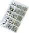 Lollibeads (1000 Pcs) Silver Plated Barrel Leather Cord Ends Cord End Cap 3mm-12mm, Lobster Clasp 10mm 12mm 14mm,jump ring 5mm-8mm, jump ring open tool and Extension Chains Kits Assorted Pack