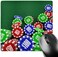3dRose 8 x 8 x 0.25 Inches Various Poker Chips Over Green Felt Background Mouse Pad (mp_155013_1)