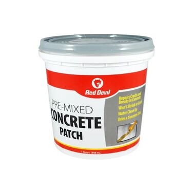ريد ديفل رقعة خرسانية مسبقة الخلط 0644، 1 كوارت، عبوة من قطعة واحدة، رمادي