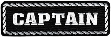 Hot Leathers - PPD1010 Captain Patch (4" Width x 1" Height)