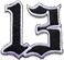 Graphic Dust Lucky Number 13 Biker Motorcycles Jacket T-shirt Patch Sew Iron on Embroidered