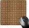3dRose LLC 8 x 8 x 0.25 Inches Mouse Pad, Taupe/Deep Brown/Orange/Cream Small Interwoven Geometric Shapes (mp_63932_1)
