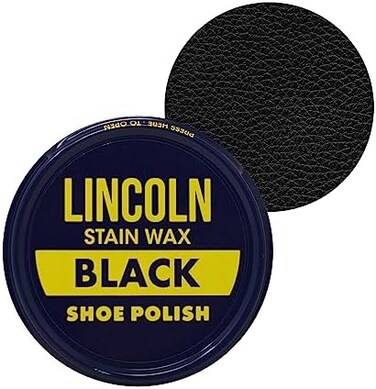 Lincoln Stain Wax Shoe Polish - 2-1/8 oz (Black), Black, 2.2 fL.Oz