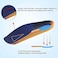 RooRuns Orthotic Insoles 3/4 Arch Support Shoe Insoles for Flat Feet, Plantar Fasciitis, Hollow Feet - Heel Cushion for Men Women