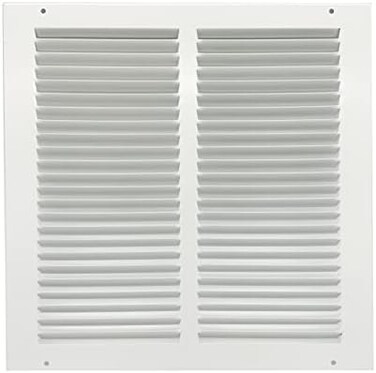 Rocky Mountain Goods Air Return Grille - Heavy Duty Steel with Premium Finish - Includes Full Installation kit - Louvered Design - Paintable Vent Cover - Matte White - Consistent air Flow (12" x 12")