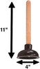 Rocky Mountain Goods Small Drain Plunger - Perfect Size for Unclogging Slow Sinks, Drains, Tubs and Showers - 9&rdquo; Solid Wood Handle - Unclogs Sinks and Drains Better Than Toilet Plunger
