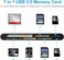 Rocketek USB 3.0 Memory Card Reader/Writer for CF Card, xD Card, SD Card, Micro SD Card, MS Card, with a 13cm USB Cable design - 5 cards read simultaneously