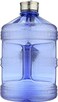 New Wave Enviro Iconic 1 Gallon BPA Free Water Bottle (Round), Built in Handle and Stainless Steel Cap, 1 Gallon Capacity Bottle, Faint Blue