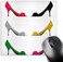3dRose 8 X 8 X 0.25 Six High Heel Shoes Facing Each Other Design Mouse Pad (mp_111566_1)