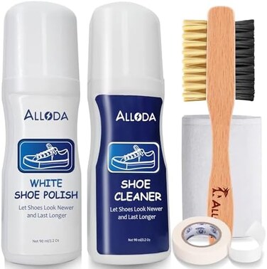 Alloda Shoe Cleaner+Shoe Whitener, Sneaker Cleaner, Brush-Shoe Cleaning Kit, (Clear), Clear, Large