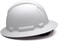 Ridgeline Pyramex Full Brim Hard Hat, 4-Point Ratchet Suspension, Matte White Graphite Pattern