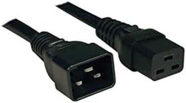 تريب لايت سلك تمديد طاقة شديد التحمل بطول 6 قدم، IEC-320-C19 الى IEC-320-C20