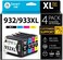 Smart Ink Compatible Ink Cartridge Replacement for HP 932XL 933XL 932 XL 933 XL 4 Combo Pack (XL Black, Cyan, Magenta Yellow) to use with HP Officejet 6100 6600 6700 7110 7510 7610 7612 7620 Printers