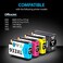 Smart Ink Compatible Ink Cartridge Replacement for HP 932XL 933XL 932 XL 933 XL 4 Combo Pack (XL Black, Cyan, Magenta Yellow) to use with HP Officejet 6100 6600 6700 7110 7510 7610 7612 7620 Printers