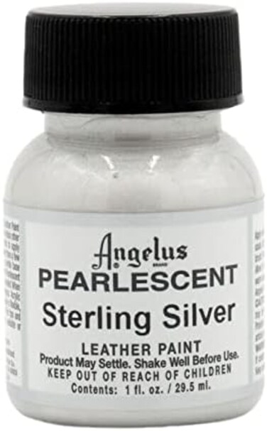 Angelus 1 oz Leather Paint, 1 Fl Oz (Pack of 1), Sterling Silver