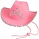 Funny Party Hats Cowboy Hat for Women - Cowgirl Hat - Cowgirl Costume Hat, Rhinestone Pink Cowgirl Hat With Tiara, One size
