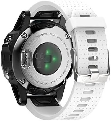 ANCOOL Compatible with Fenix 5S Bands Easy Fit 20mm Silicone Watch Bands Replacement for Fenix 6S/Fenix 6S Pro/Fenix 5S Plus Smartwatches, White