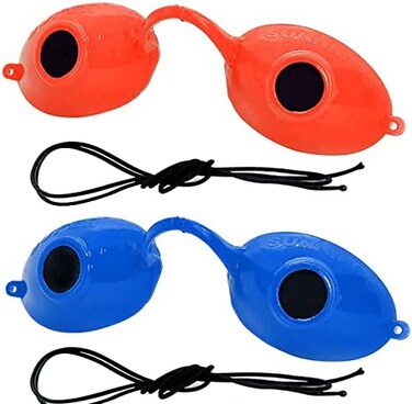 سوبر سنيز نظارات تسمير العين للحماية من الاشعة فوق البنفسجية متوافقة مع ادارة الغذاء والدواء الامريكية، زوجان بالوان عشوائية