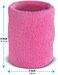 Suddora Arm Sweatbands, Absorbent and Breathable Thick Cotton Bands for Working Out, Gymnastics, Basketball, Tennis, and Football, Multiuse 4-inch Wristbands for Costumes and Cosplay, Pink