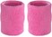 Suddora Arm Sweatbands, Absorbent and Breathable Thick Cotton Bands for Working Out, Gymnastics, Basketball, Tennis, and Football, Multiuse 4-inch Wristbands for Costumes and Cosplay, Pink