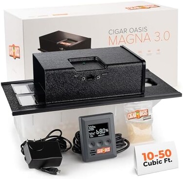 Cigar Oasis Magna 3.0 Electronic Humidifier for Cabinet, Cigar Chest, Armoire, Or Tower Humidors (10-50 Cubic Ft.)