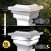 Classy Caps SL078W Regal PVC Solar Post Cap, 4" x 4", White