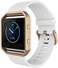 Simpeak Wristband for Fitbit Blaze,Soft Silicone Sport Strap with Rose Gold Metal Frame for Fitbit Blaze Smart Fitness Watch,White. Small
