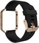 Simpeak Bands with Frame Compatible with Fitbit Blaze, Silicone Replacement Band Strap with Rose Gold Frame Case Replacement for Fit bit Blaze Smart Fitness Watch, Small, Black
