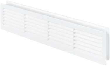 Awenta 440mm x 120mm / 18" x 5'' Inch Two Sided White Door Air Vent Grille - Door Vent Register for Interior Door, Bathroom, Bedroom, Garage, Kitchen