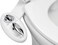 LUXE Bidet NEO 180 - Self Cleaning Dual Nozzle - Fresh Water Non-Electric Mechanical Bidet Toilet Attachment (White and White)